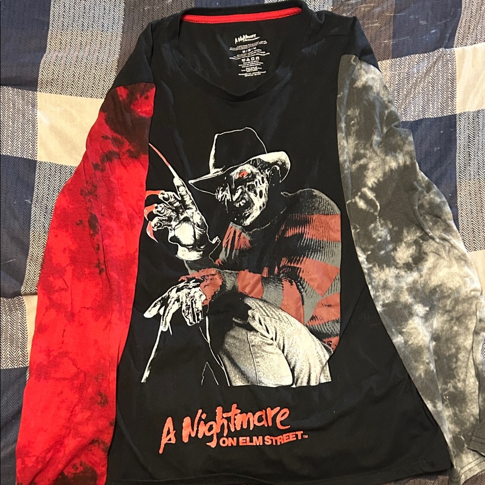 MAD Engine A Nightmare on Elm Street Long Sleeve Shirt - Black, Red, Gray